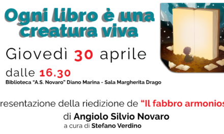 Diano Marina celebra il “Maggio dei Libri” con un omaggio a Angiolo Silvio Novaro. Domani, giovedì