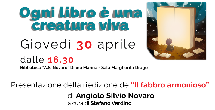 Diano Marina celebra il “Maggio dei Libri” con un omaggio a Angiolo Silvio Novaro. Domani, giovedì