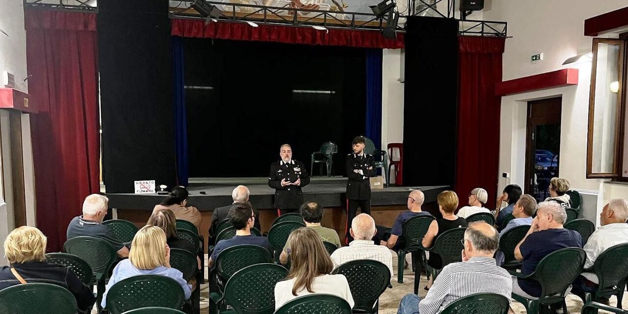 Incontro informativo con i Carabinieri per la prevenzione delle truffe a Fresonara