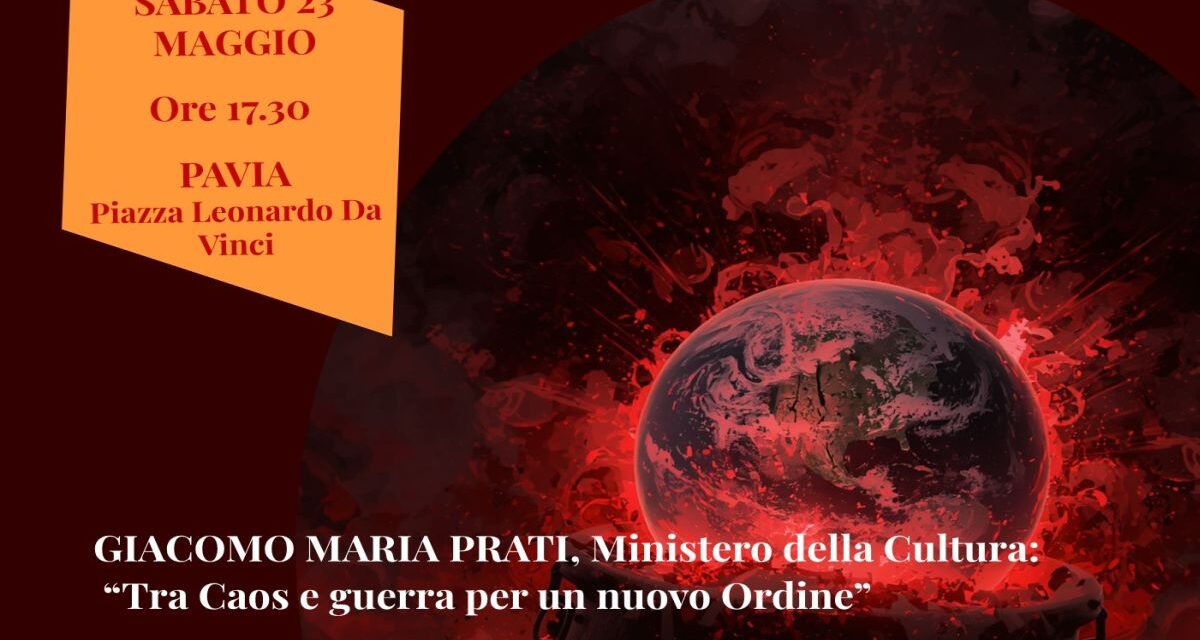 Geopolitica: al convegno di Pavia, l’analisi del tortonese Giacomo Maria Prati del Ministero della Cultura
