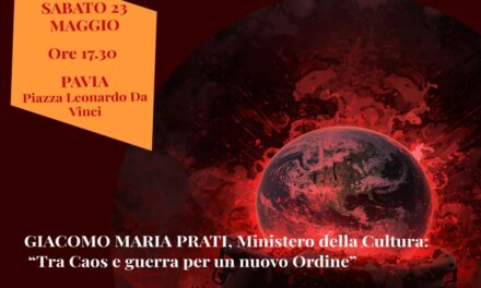 Geopolitica: al convegno di Pavia, l’analisi del tortonese Giacomo Maria Prati del Ministero della Cultura