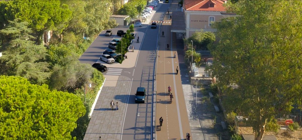 Pista Ciclabile, il percorso nel cuore di Diano Marina: esperti al lavoro per la sicurezza degli incroci urbani