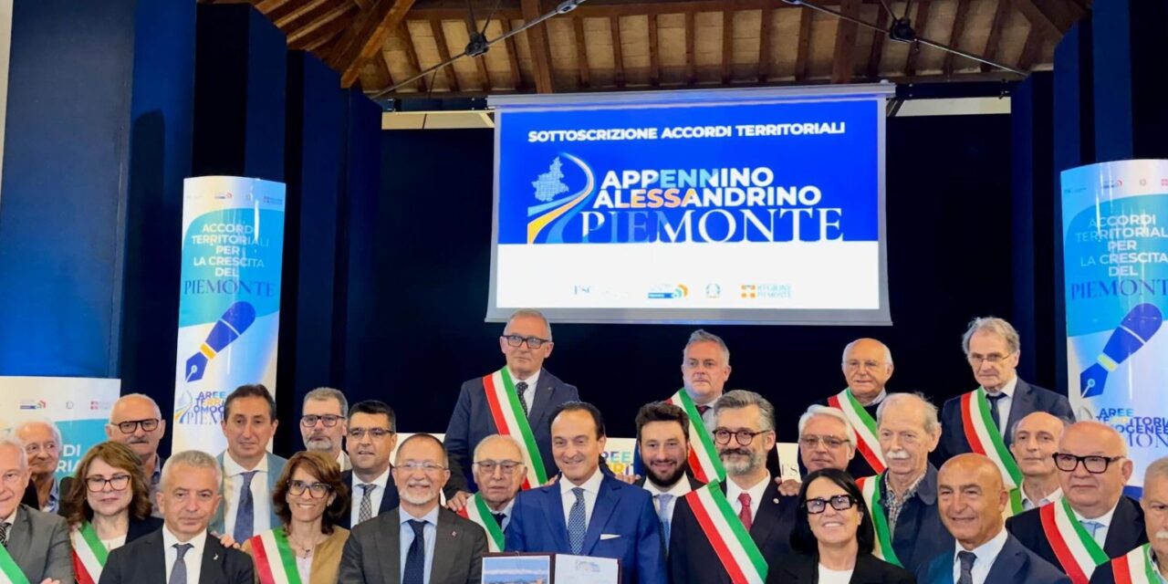 A Tortona sono stati firmati gli accordi con i 69 Comuni dell’Appennino Alessandrino