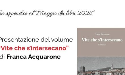 A Diano Marina giovedì prossimo l’ultimo incontro letterario del Maggio dei Libri: viaggio tra territorio e memoria con Franca Acquarone