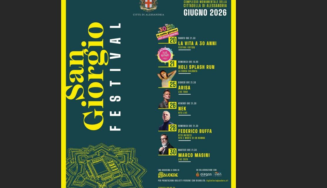 NEK, MASINI, ARISA E ALTRI, DEFINITO IL CALENDARIO DEL FESTIVAL AD ALESSANDRIA
