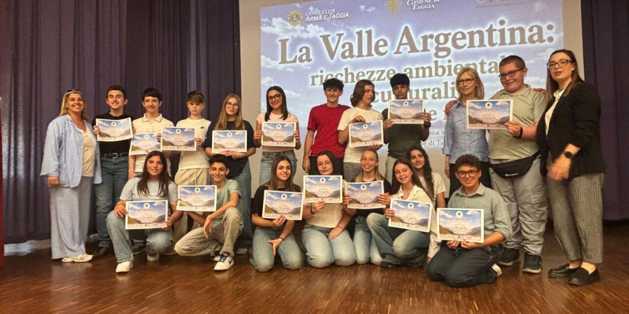 La Valle Argentina raccontata dai ragazzi: presentato il cortometraggio del progetto educativo del Lions Club Taggia Arma