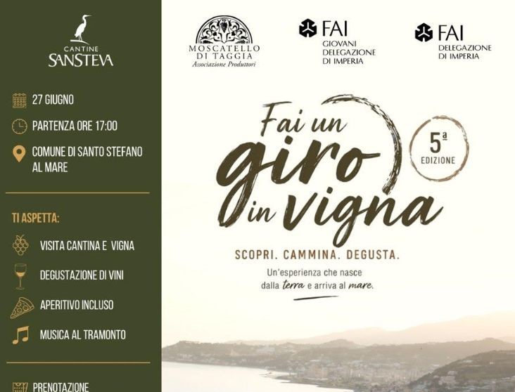 Paesaggio, vino e tramonti sul mare: il FAI Giovani Imperia svela la quinta edizione di “Fai un giro in vigna”