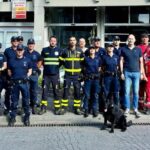 Diano Marina, in scena il pronto intervento: Polizia, Croce Rossa, Ambulanza veterinaria e Unità cinofila per gli studenti