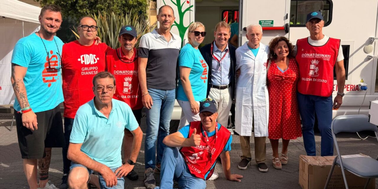“Donare salva una vita”: l’assessore Scajola a Diano Marina per la Giornata Mondiale del Donatore di Sangue