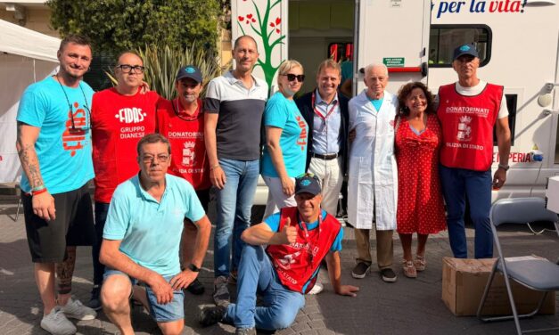“Donare salva una vita”: l’assessore Scajola a Diano Marina per la Giornata Mondiale del Donatore di Sangue