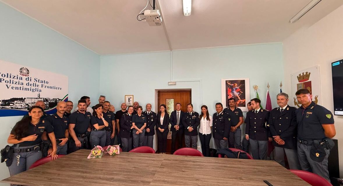 Visita del Prefetto di Imperia Antonio Giaccari presso la caserma della Polizia di Frontiera di Ventimiglia