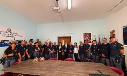 Visita del Prefetto di Imperia Antonio Giaccari presso la caserma della Polizia di Frontiera di Ventimiglia