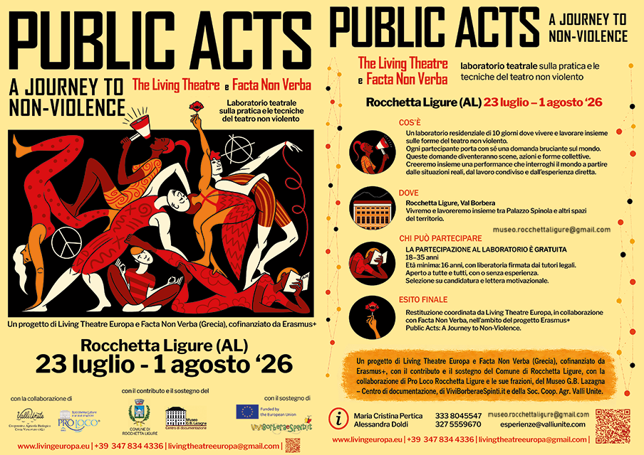 Un’estate di grandi anniversari a Palazzo Spinola: dalla Resistenza di “Ponte rotto” allo spettacolo del Living Theatre