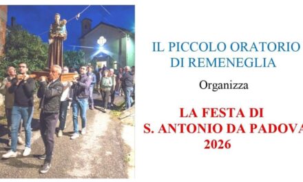 Il Piccolo Oratorio di Remeneglia celebra Sant’Antonio: sabato 13 giugno la solenne processione