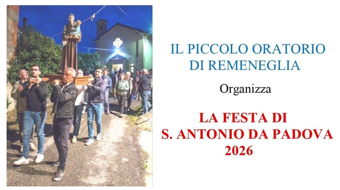 Il Piccolo Oratorio di Remeneglia celebra Sant’Antonio: sabato 13 giugno la solenne processione