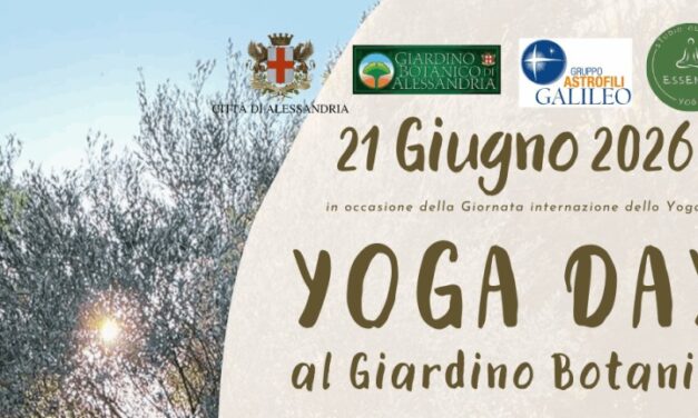 Giornata internazionale dello Yoga ad Alessandria: il 21 giugno l’appuntamento al “Dina Bellotti”