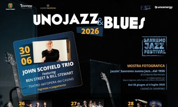 Sanremo capitale della musica con Unojazz&Blues 2026: il programma tra star internazionali e concerti diffusi