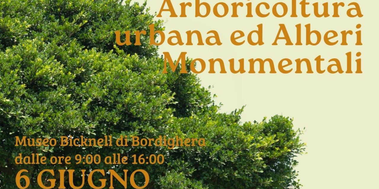 Arboricoltura urbana ed Alberi Monumentali. Sabato 6 giugno nel giardino del Museo Bicknell