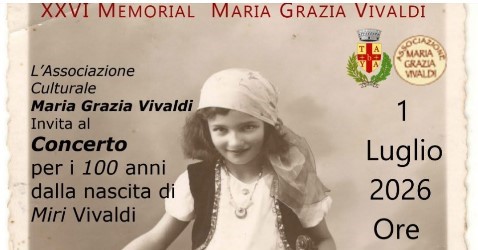“100… di quei giorni”: a Taggia il XXVI Memorial Maria Grazia Vivaldi con il duo Orengo-Campagna