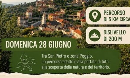 Alla scoperta del territorio: domenica 28 giugno appuntamento con il trekking a Diano San Pietro