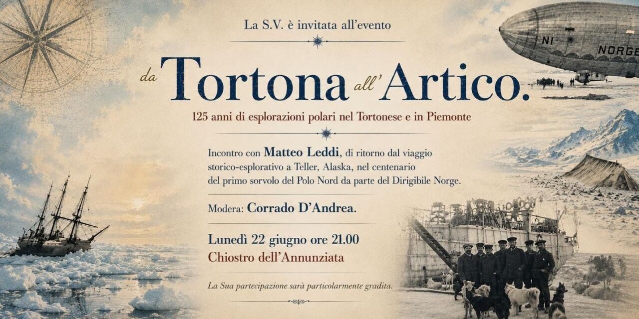 Il centenario del dirigibile Norge e i ghiacci dell’Alaska: a Tortona il racconto di Matteo Leddi