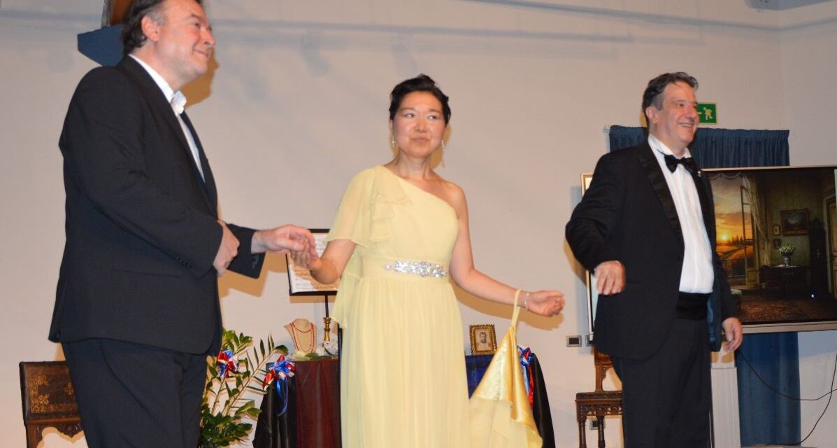 Trionfo della lirica a Marengo: il Maestro tortonese Umberto Battegazzore e Tomoko Okabe incantano il pubblico