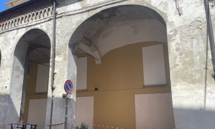 Decoro urbano a Tortona: a nuovo i portici dell’ex ferramenta “Diamanti” in via Emilia Nord