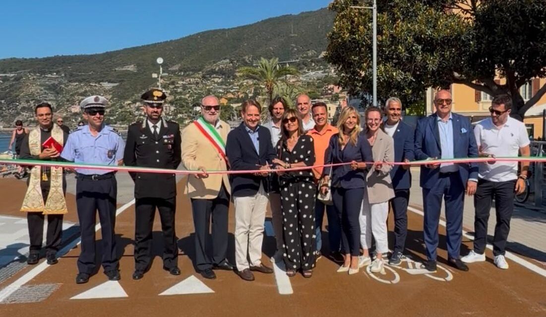 Ospedaletti festeggia il completamento della pista ciclabile: 45 chilometri ininterrotti fino ad Andora