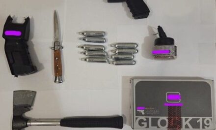 A Valenza: la Polstrada sequestra un arsenale di armi ed oggetti atti ad offendere