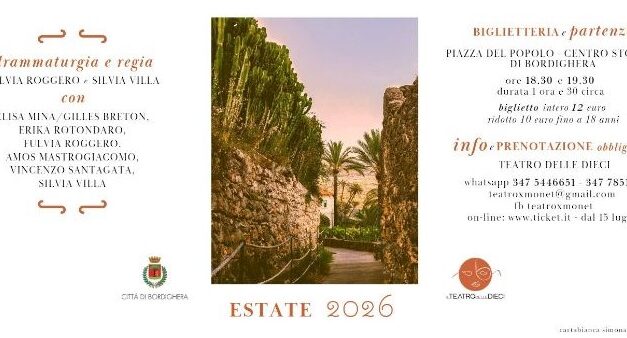 Bordighera, torna “Passaggi illustri”: uno spettacolo teatrale itinerante sulle tracce di Claude Monet