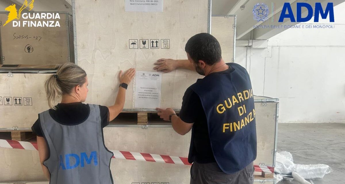 Dagli orologi ai megaschermi, a Tortona scatta il sequestro: fermato un ingente carico di merce non sicura