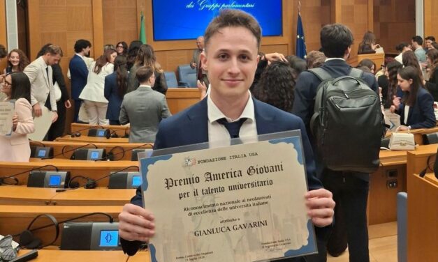 Talento tortonese premiato alla Camera dei Deputati: Gianluca Gavarini vince il “Premio America Giovani”