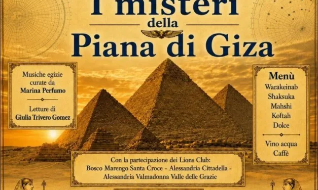 “I misteri della Piana di Giza”: ad Alessandria una serata tra scienza, storia e solidarietà