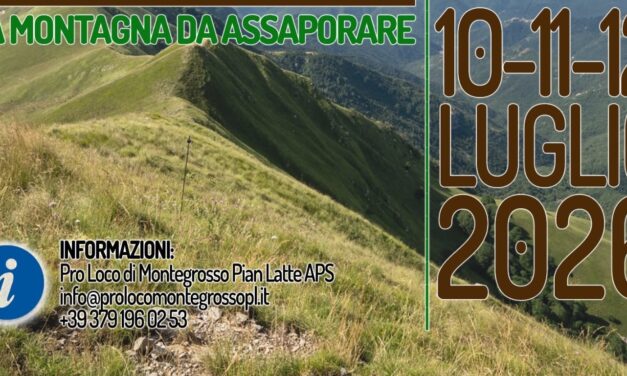 “La montagna da assaporare”: dal 10 al 12 luglio un ricco weekend di eventi a Montegrosso Pian Latte