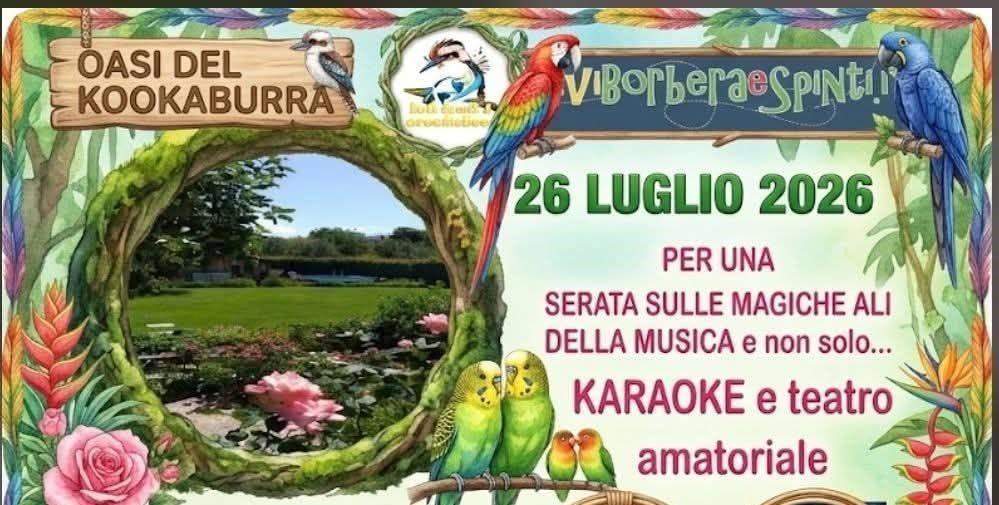 Musica, teatro e degustazioni: all’Oasi del Kookaburra di Borghetto Borbera una serata di festa e solidarietà