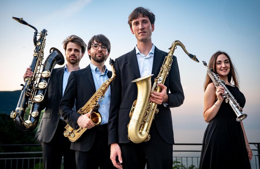 Musica e solidarietà a Novi Ligure: il Quartetto Saxophonie si esibisce al Chiostro delle Clarisse