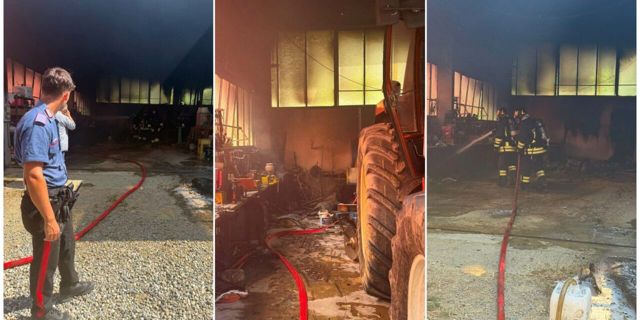 Fubine, a fuoco questo capanno con carburante e bombole: salvata un’anziana dai Carabinieri che sventano l’esplosione