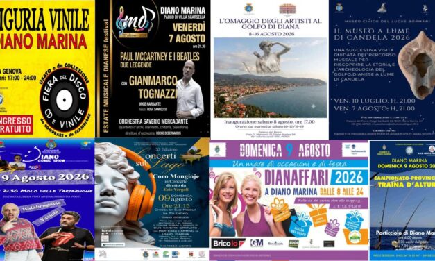 Diano Marina, un weekend straricco: ben 8 eventi in 3 giorni tra musica, arte, shopping e sport