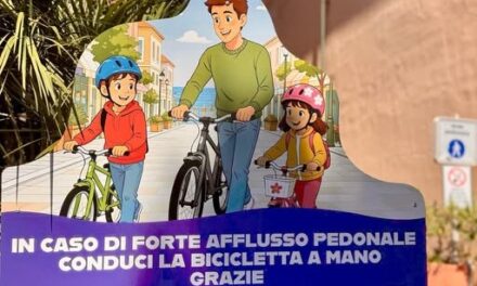 Nuovi cartelli nel centro di Diano Marina: il Sindaco spiega le regole per ciclisti e pedoni