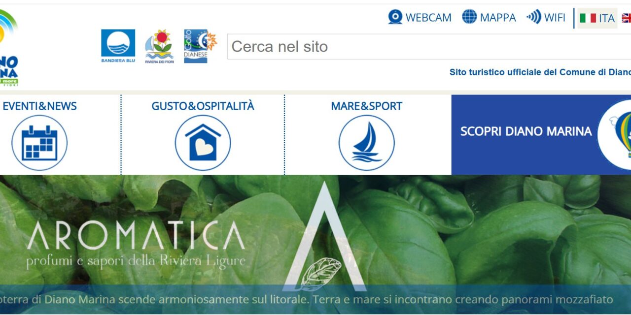 Diano Marina rinnova la sua vetrina online: in arrivo il nuovo sito web dedicato al turismo. Questo attuale sparirà