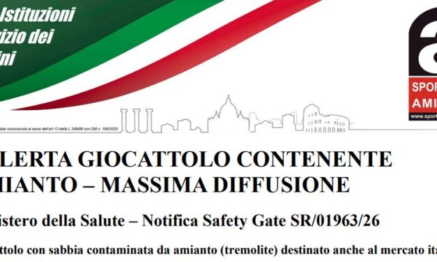Rischio amianto, allarme per un giocattolo a forma di carota: “Massima attenzione anche nelle scuole e negli asili”