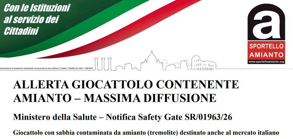 Rischio amianto, allarme per un giocattolo a forma di carota: “Massima attenzione anche nelle scuole e negli asili”