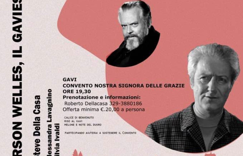 “Orson Welles, il Gaviese”: a Gavi una serata tra grande cinema, eccellenze locali e solidarietà