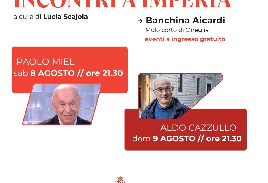 Imperia, torna “Incontri a Imperia”: sul palco Paolo Mieli e Aldo Cazzullo in Banchina Aicardi