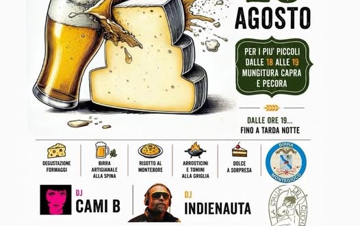 Ritorna “Cheese and Beer” a Fabbrica Curone: formaggi, birra artigianale e dj set al Caseificio Terre del Giarolo