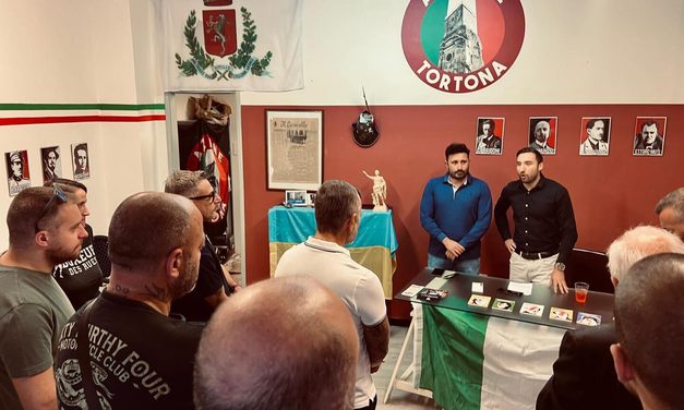 Nove anni di Azione Tortona, Mantovani: «L’identità italiana deve prevalere». Incontro in via Bandello con il vicesindaco Calore