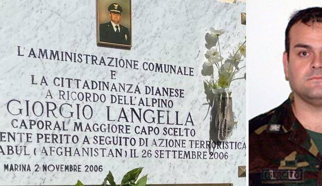 Diano Marina ricorda Giorgio Langella: a vent’anni dalla scomparsa l’omaggio all’alpino caduto a Kabul