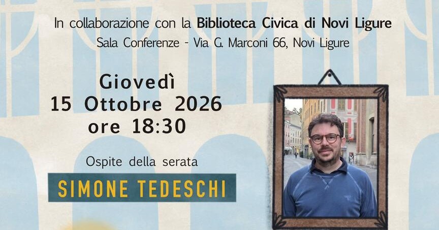 Novi Ligure, riparte “Il libro sul comodino”: il vicesindaco Simone Tedeschi inaugura la terza edizione
