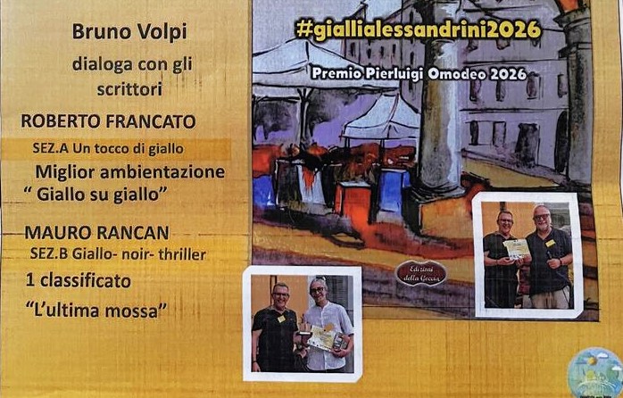 Il giallo protagonista a Viguzzolo: in Municipio la presentazione dei racconti finalisti ambientati tra Val Borbera e Val Curone