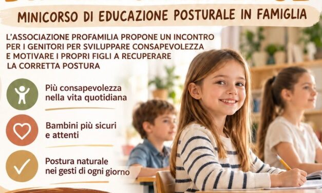Educazione posturale per bambini e ragazzi: a Diano Marina il corso gratuito per genitori con Profamilia